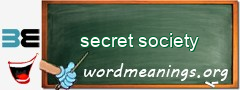 WordMeaning blackboard for secret society